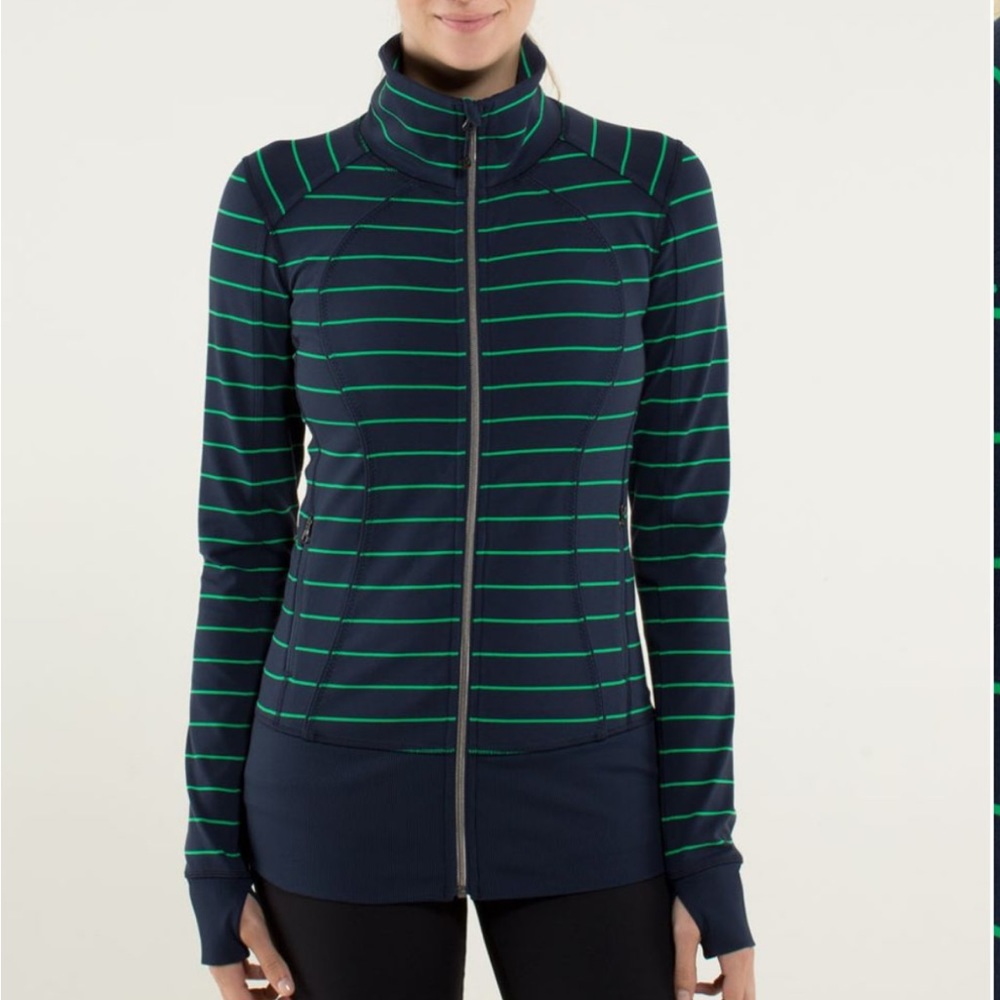 Lululemon Nice Asana Jacket Slalom Stripe Inkwell